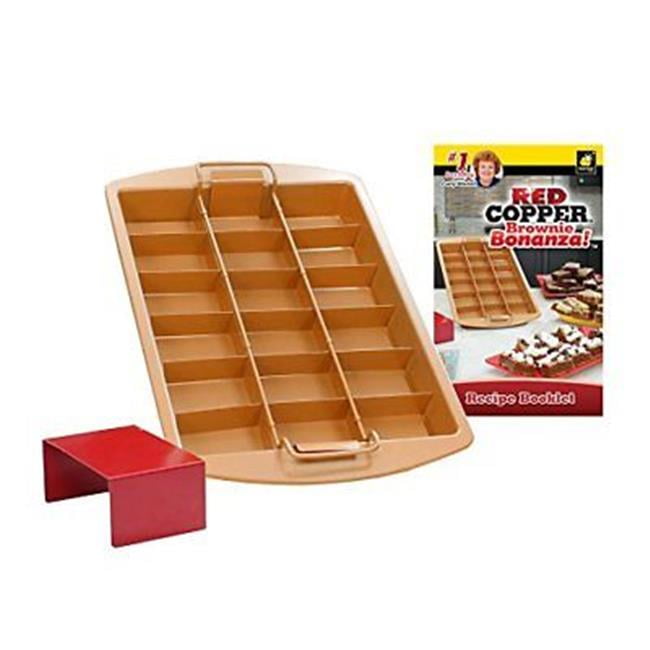 As Seen on TV Red Copper NonStick Perfect Brownie Pan