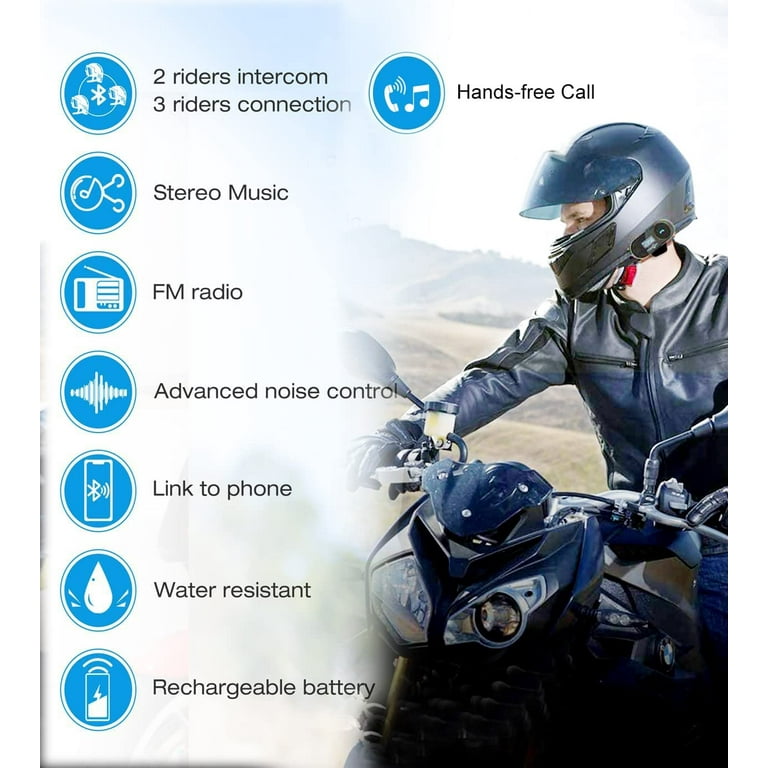 FreedConn TCOM-SC Motorcycle Helmet Bluetooth Intercom Headset
