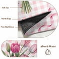 thumbnail image 6 of 2.7'x5' Area Rugs, Pink Tulip Spring Floral Indoor Outdoor Area Rug for Living Room Bedroom, Romantic Flowers Modern Art Pink Plaid Bathroom Rugs Kitchen Floor Carpet Mats Home Decor Aesthetic, 6 of 8