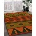 thumbnail image 2 of Ahgly Company Indoor Round Patterned Tomato Sauce Red Area Rugs, 4' Round, 2 of 6