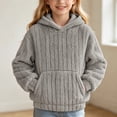 thumbnail image 2 of JZEJING Girls Hoodies Size 10-12 Solid Color Fleece Hooded Top Fall Winter Long Sleeve Pullover Sweatshirt with Pocket 2026, 2 of 9
