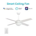 thumbnail image 6 of 52" 4 Baldes White Smart Ceiling Fan with Wall Control and Light Kit, 6 of 6