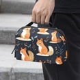 thumbnail image 2 of Squirrel Digital Bag Oxford Cloth Waterproof Travel Organizer Charger Pouch Cell Phone Charger Station Computer Cord Organizer 5.9x9.44x3.14 in, 2 of 6