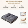 thumbnail image 5 of Floor Pillow & Cushion, Thick Square Seat Pad, Soft Tufted Seating Pouf for Indoor/Outdoor Yoga Bench Rocking Chair Room Tatami Sofa,16"x16", 5 of 6