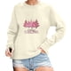 thumbnail image 1 of Gibobby Sudadera de Navidad para mujer Sudadera con capucha para mujer, sudaderas navideñas, estampado gráfico divertido, cuello redondo, manga larga(Beige,G), 1 of 4