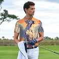 thumbnail image 3 of Rateoe Colorful Cloud Spotted Dog Pattern Men's Short Sleeve Polo Shirts, Golf Polo Shirts Short Sleeve Performance Moisture Wicking Dry-XX-Large, 3 of 6