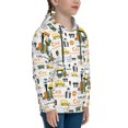 thumbnail image 3 of Sikiie Transportation Cartoon Youth Hoodie Sweatshirt Pullover Hooded Classic Casual Essentials Hoodiefor Boys Girls Kids -Medium, 3 of 6