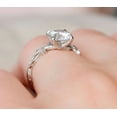 thumbnail image 4 of Blue Jewelry 2 Ct Round Cut Diamond Rings for Gifts - 14K White Gold Plated Rings - Engagement Twisted Shank Overlapped Diamond Rings - Simple Engagement Wedding Ring - Causal Office Wear Rings, 4 of 8