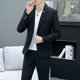 thumbnail image 5 of Traje de hombre traje (traje + pantalones) 2024 otoño negocios Color sólido Casual ajustado elegante traje de dos piezas traje de boda Homme, 5 of 5