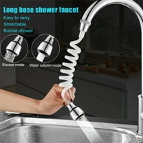 Water Saving Tap Adapter Featuring Flexible Long Hose Faucet Extender Nozzle Spray Bubbler Resilient ABS Construction