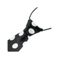thumbnail image 3 of INSPIRE CHIC Unisex Pre-tied Colorful Cute Pattern Elastic Neck Short Ties for School Uniforms White-Dots on Black One Size, 3 of 5