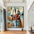 thumbnail image 4 of Large Abstract Home Decor Textured Hand Painted Oil Painting On Canvas Building Handmade Painting Home Art Contemporary Wall Art For Living Room, 4 of 7