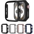 thumbnail image 1 of LAICAIW 4-Pack Case with Tempered Glass Screen Protector Compatible with Apple Watch Series 6/5/4/SE, Full Coverage HD Ultra-Thin Cover for iWatch 40mm, 1 of 6