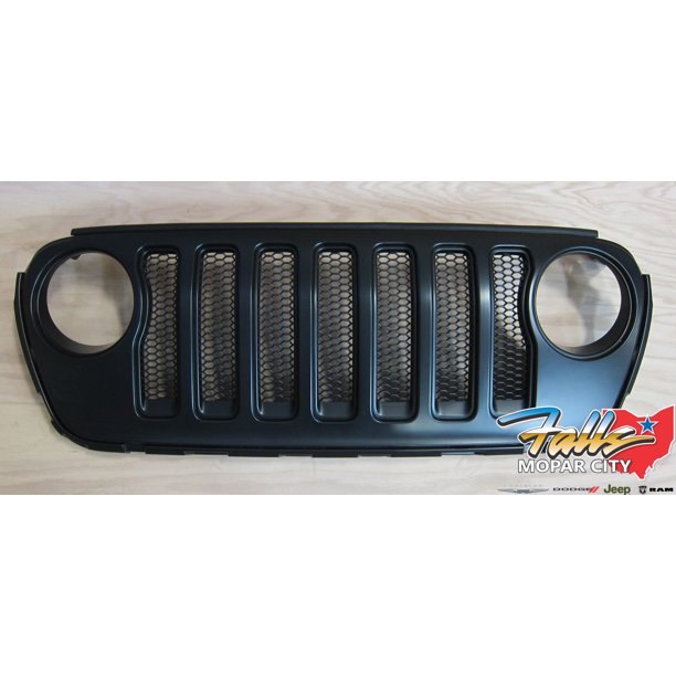 20182019 Jeep Wrangler JL Satin Black Front Grill with Mesh Inserts