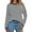 Blue, variant on Womens Long Sleeve Tops Fashion Striped Color Block Crew Neck Pullover Tee Tops Casual Loose Fit Workout Going Out Tops