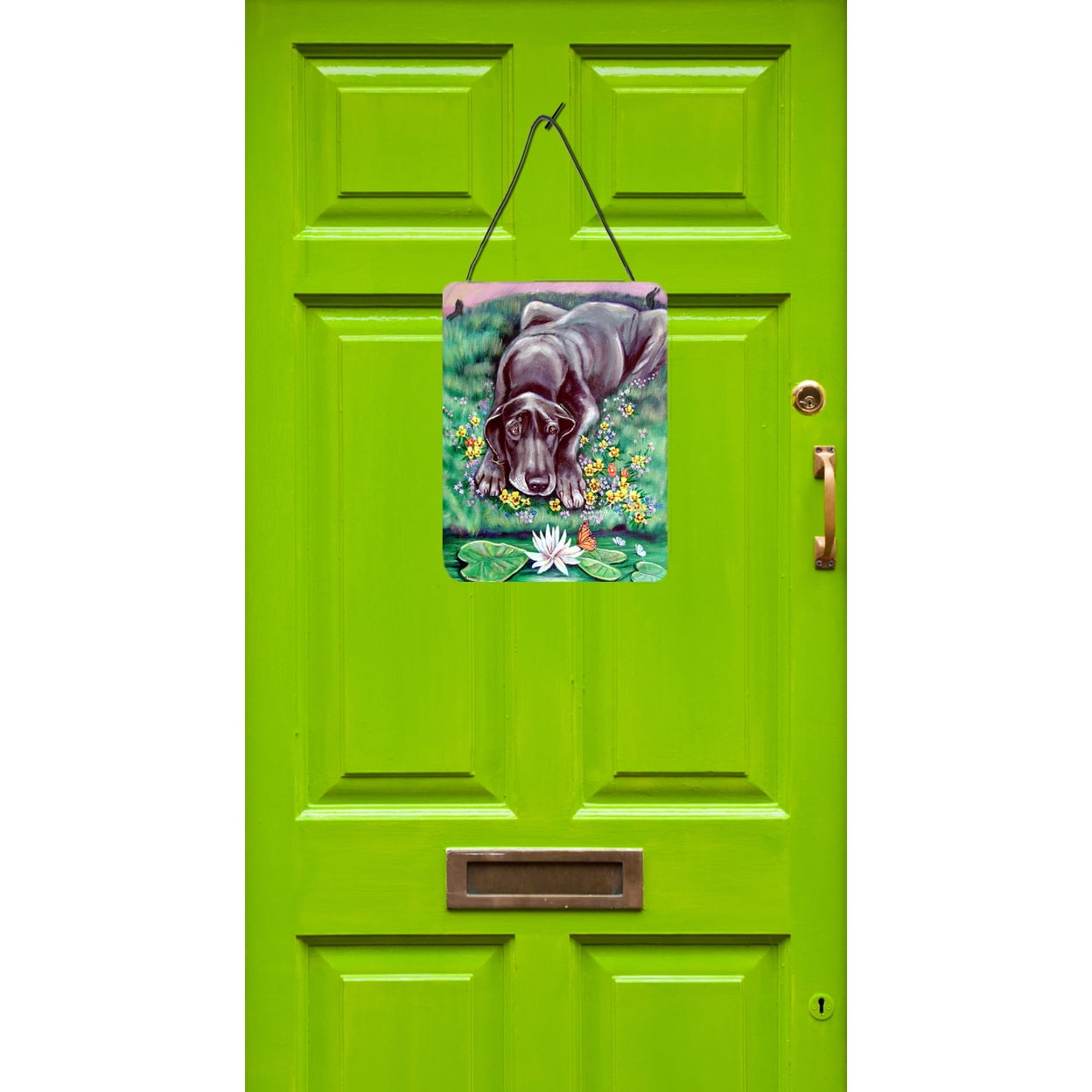 Carolines Treasures 7235DS1216 Blue Great Dane Wall or Door Hanging Prints 12x16 multicolor