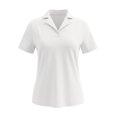 thumbnail image 5 of vigerkar Women's Polo Shirts Lapel Collar V Neck Short Sleeve Blouse Dressy Casual Tunic Tops (White, L), 5 of 7
