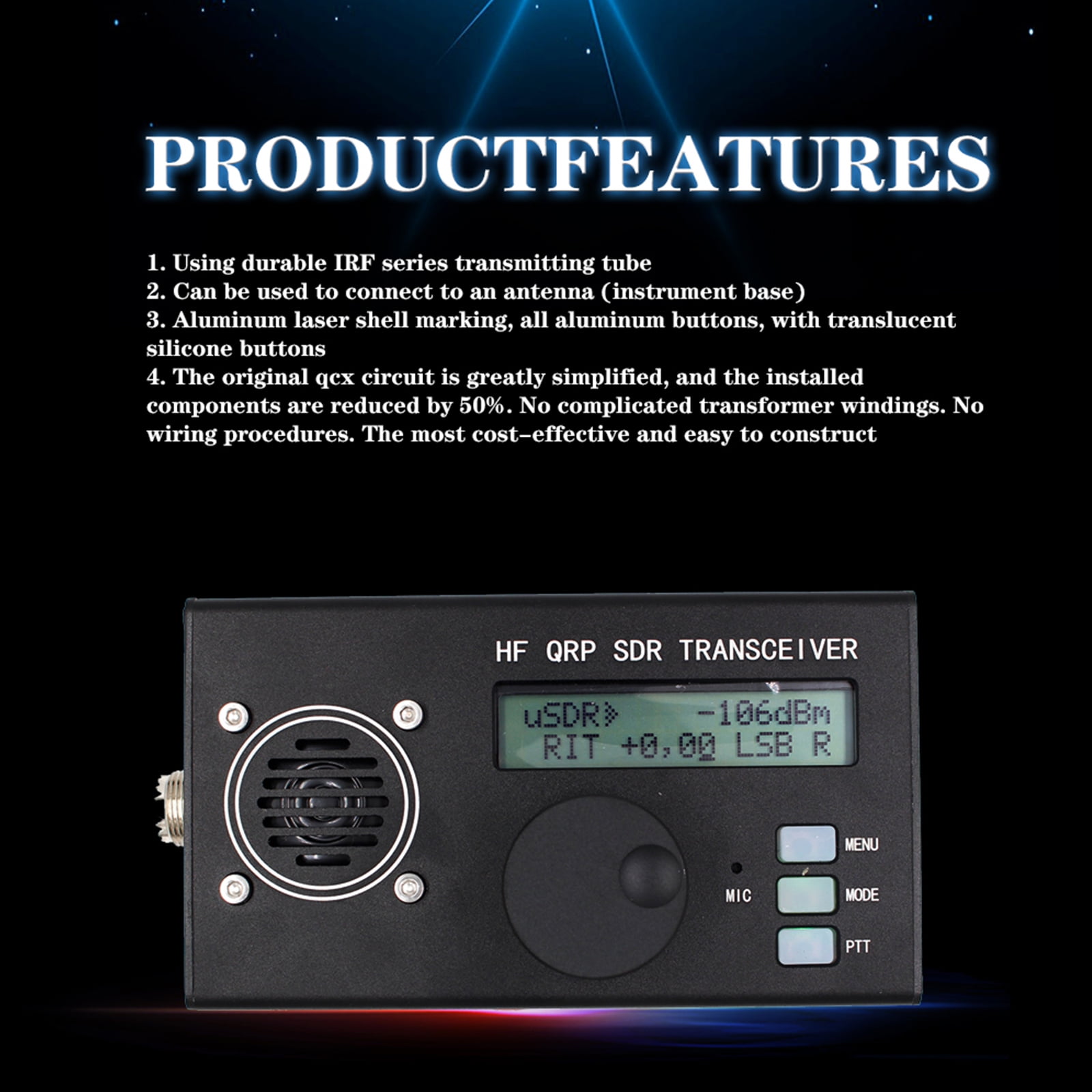 USDX USDR HF QRP SDR Transceiver SSB/CW Transceiver 8Band 5W DSP SDR