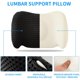 thumbnail image 4 of Almohada de apoyo lumbar para silla de oficina, almohada lumbar para automóvil para aliviar el dolor de espalda baja, cojín de espuma viscoelástica para la espalda para automóvil, cama, juegos, 4 of 5