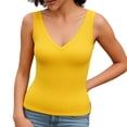 thumbnail image 6 of SwiftWear Women's V-Neck Sleeveless Summer Basic Tank Tops Casual Going Out Tops Low Back Everyday Layering & Outerwear, 6 of 6