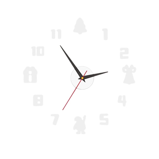 Reloj de pared navideño 3D que brilla en la oscuridad, acrílico sin marco, silencioso, para el hogar, la oficina, el dormitorio, la sala de estar, reloj analógico digital, decoración.