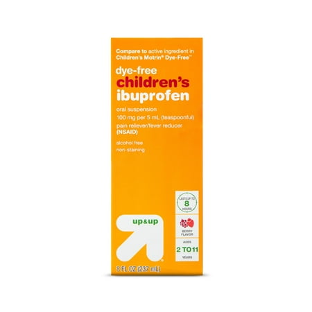 Children's Ibuprofen (NSAID) Oral Suspension Pain Reliever & Fever Reducer Liquid - Berry - 8 oz. - up & up