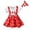 Red, variant on Fesfesfes Girls Two Piece Outfits Size 10-12 Toddler Kids Baby Girls Fashion Cute Long Sleeve Sweet Heart Letter Print Ruffles Strap Skirt Headband Suit 6-12 Months