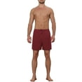 thumbnail image 2 of Lars Amadeus Men's Summer Solid Color Elastic Waistband Swim Beach Shorts, 2 of 5