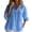 Sky Blue, variant on CIENVNSTG Cotton Linen Button Down Shirt for Women Henley Long Sleeve Blouses Lightweight Spring Summer Loose Solid Casual Work Tops White 2XL