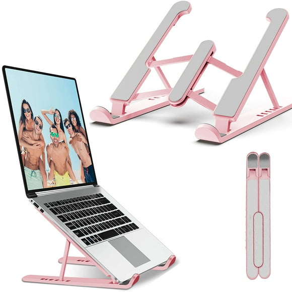 Laptop Stand,Laptop Riser for Desk Portable Ergonomic Desktop Laptop Holder for Lap, Ventilated 6-Levels Angles Adjustable Vertical Height Notebook Laptop Mount, ABS&Containing Metals Stable PC