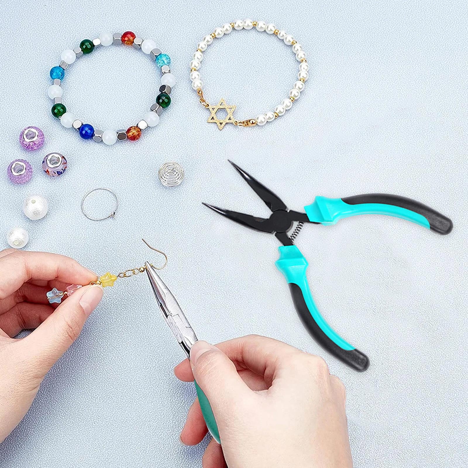 BELOWSYALER Handmade Jewelry Pliers Metal Wire Cutter Long Curved Nose Plier Jewelry Accessories Chicken Claw Bone Removal Tool
