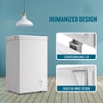 thumbnail image 2 of WANAI 2.5 Cubic Chest Freezer, Compact Deep Freezer with Top Open Door and Removable Storage Basket, 7 Gears Temperature Control, Energy Saving, for Office Dorm or Apartment, 2 of 9