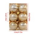 thumbnail image 2 of PEONAVET 6 Pcs Shiny Christmas Ball 1.57 Inch Shatterproof Glitter Christmas Tree Ornaments for Holiday Party Outdoor Indoor DIY Craft Supplies(Gold), 2 of 2