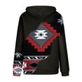 thumbnail image 4 of Jinhomg Womens Comfy Fall Sweatshirts 2025 Fashion Geometric Printed Print Hoodies Casual Loose Long Sleeve Drawstring Sweatshirt with Pocket Prime Day 2025 Black S, 4 of 6
