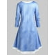 thumbnail image 3 of Vestido Denim Talla Extra Estampado Floral 3D Rosegal  Vestidos casuales de talla grande, 3 of 5