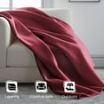 thumbnail image 6 of Soft All-Season Fleece Throw Blanket – Cozy Layering Bed Blanket – Twin Size – Red, 6 of 7