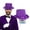 Purple, variant on Nicky Bigs Novelties Adult Satin Top Hat Magician Gentleman Roaring 20s Tuxedo Formal Costume Top Hat
