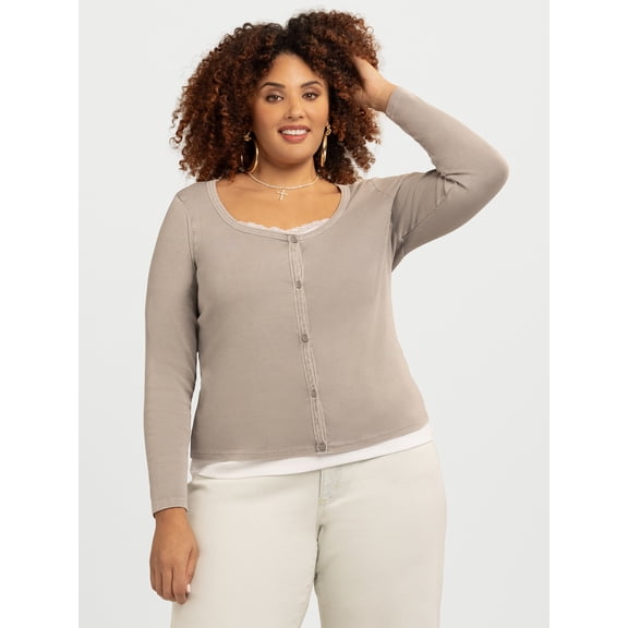 Jessica Simpson Women's Plus Manuela Layered Look Top, Sizes 0X-4X