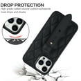 thumbnail image 5 of ELEHOLD Luxury Leather Case for iPhone 12 Pro Max Premium Leather Case with Adjustable Non-Slip Wristband Full Body Case Shockproof protective Cover for Women Girls,black, 5 of 8