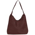 thumbnail image 2 of Spencer Tote Shoulder Bag for Women Suede Slouchy Bag Hobo Handbag Office Tote Purse for Travel Work School, Coffee, 2 of 11