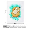 thumbnail image 2 of Pokemon Psyduck Throw Blanket Cute Flannel for Boys Girls Men Women, 2 of 7
