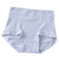thumbnail image 2 of YWDJ Plus Size Panties Cotton Breathable Lightweight High Waist No Show Sexy Solid Color High Waist Underwear Plus Size Breathable Briefs Light Blue 2XL, 2 of 5