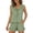 Green, variant on Womens Pajamas Sets 2 Piece Ruffle Trim V Neck Tie Front Tank Tops Shorts Sleepwear Loungewear PJ Set（Red/M）
