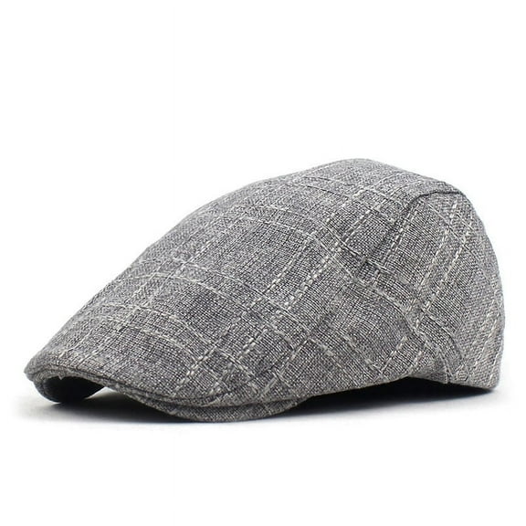 SikaFu Cotton, Breda Hat Men And Ladies In Summer Sunscreen Hats Fashionable, Breathable Old Man Hat Plaid Peak Hat