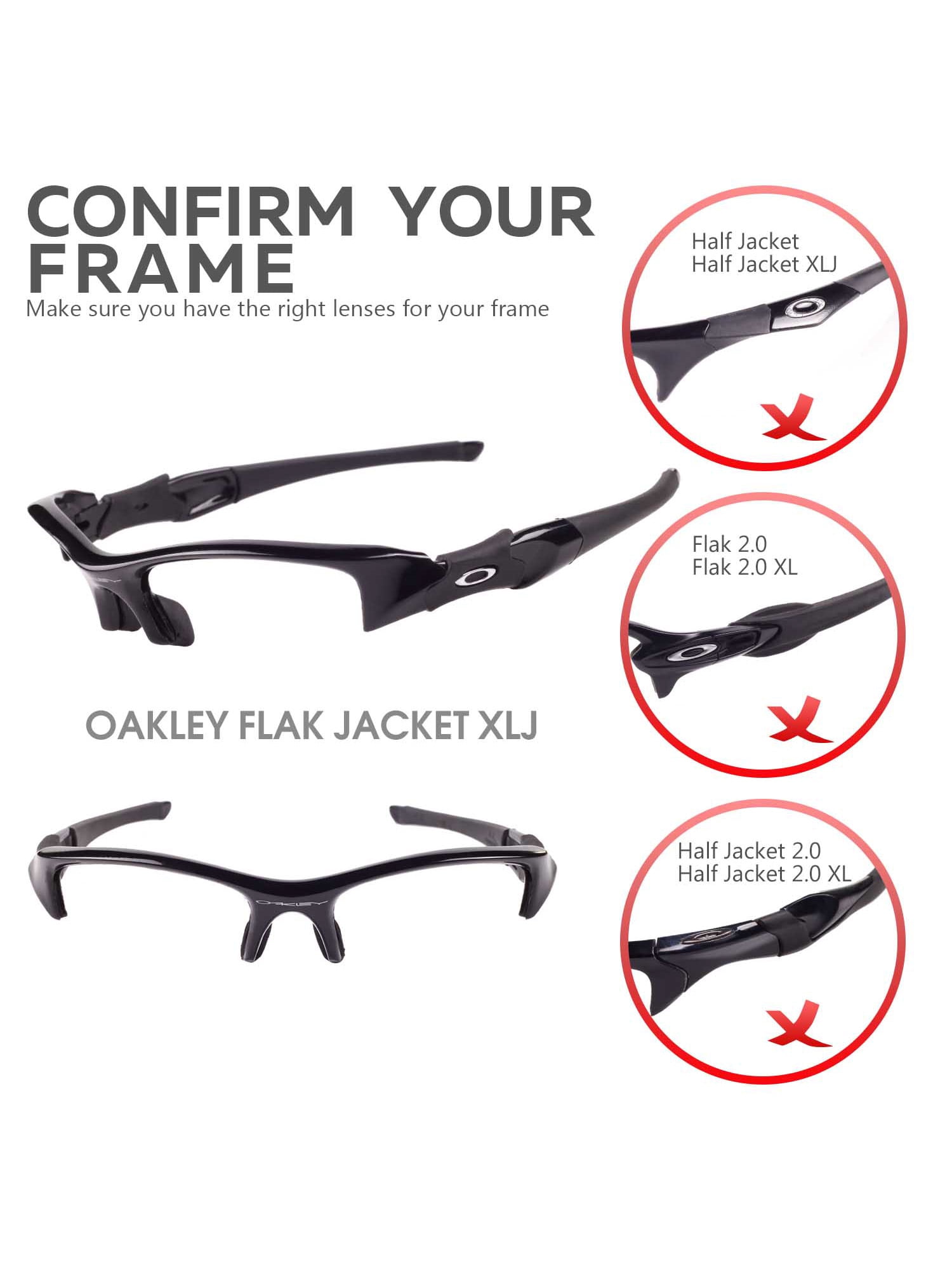 Walleva Blue Replacement And Rubber Kit for Oakley Flak Jacket XLJ Sunglasses - Walmart.com