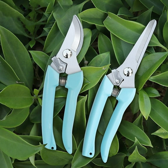 JingChun 2Pc Garden Shears, Pruning Scissors Gardening Tools, Pruners for Flower, Bushes and Fruit Tree, Use for Florist, Yard and Orchard the Plant Clippers, Sharp Steel Anvil Snips