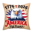 thumbnail image 2 of romoty 4th of July Independence Day Pillow Covers 18"x18", Patriotic America 250th Anniversary Commemorative Throw Pillow Case, Square Decorative Cushion Cover for Home Sofa Couch Farmhouse Decor, 2 of 6