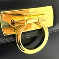 thumbnail image 4 of Pre-Owned Salvatore Ferragamo AQ-212193 Gancini Bag 2WAY Hand Bag Hand Bag Black... (Good), 4 of 13