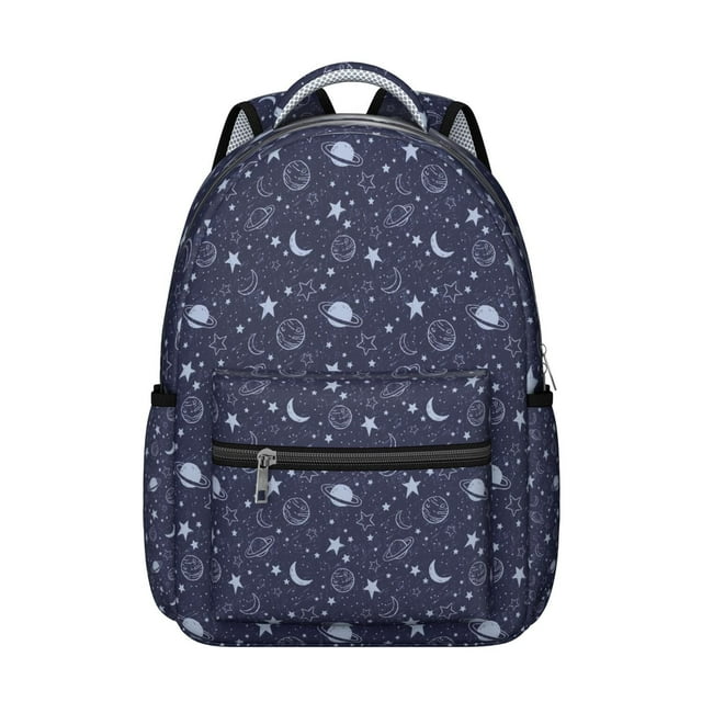 Celestial Outer Space Students Backpack Galaxy Starry Night Nebula Cosmic Design, Lightweight and Wear-Resistant School Bag for Student and Student