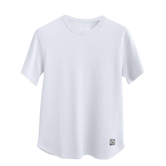 Shirts for Men Cotton,Men's Summer Short Sleeve T-Shirt Mens Classic Casual Solid Color Loose Shirts
